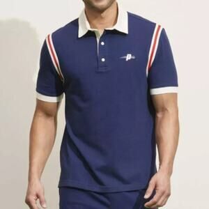 Prince Men's Short Sleeve Pickleball Polo Shirt Size S Navy Soft Athletic NWT